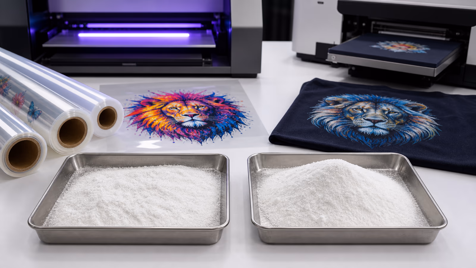 Are DTF Powder and DTG Powder the Same? UV Film Transfer Decal Manufacturer, DTF UV Film Supplier, china