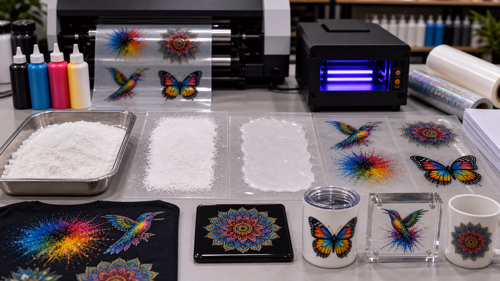 Shining a Light on UV DTF Powder: Understanding How It Works, UV DTF Transfer AB Decal Wholesale, UV DTF Printing Decal Manufacturer, china