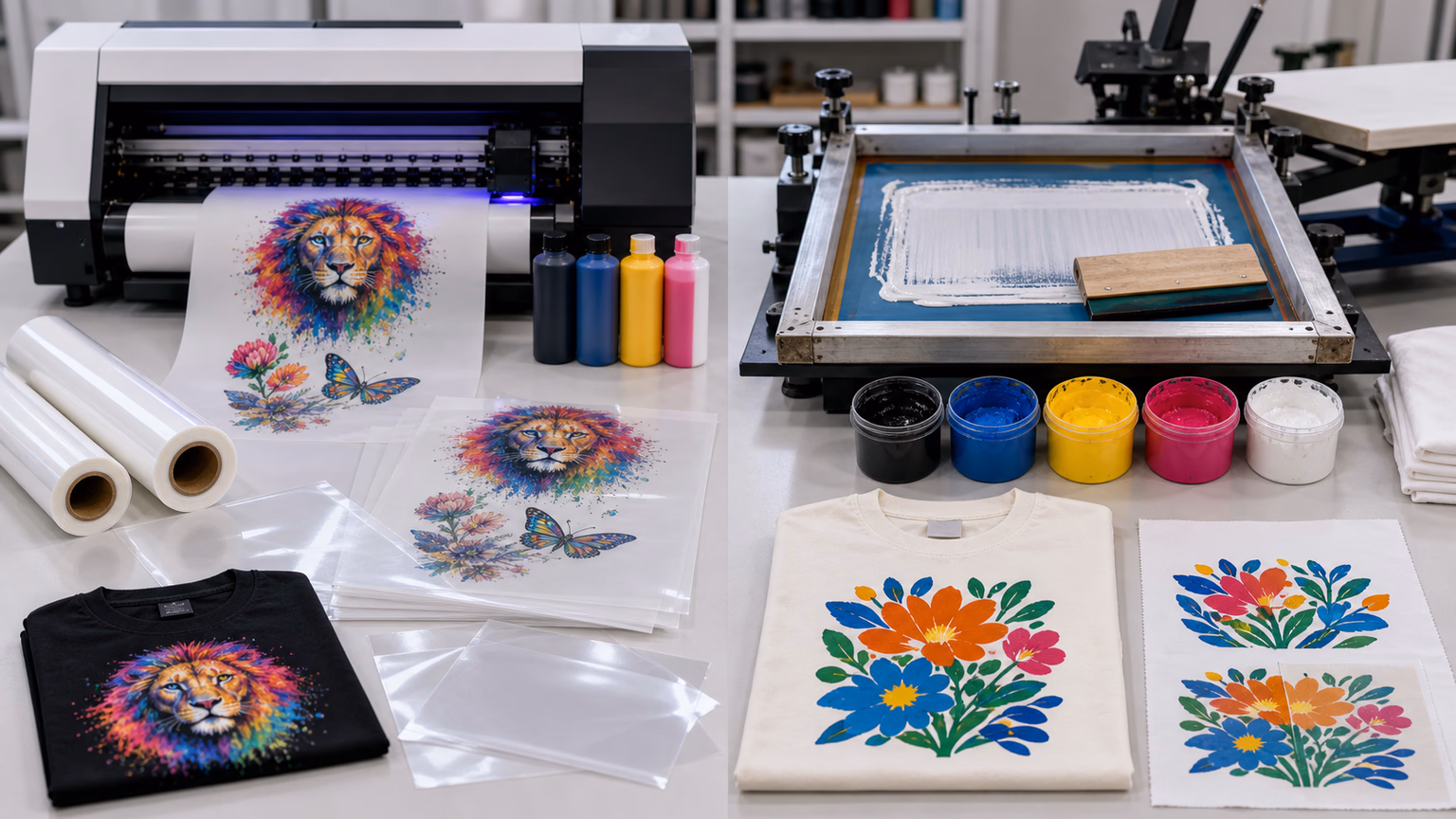 is dtf the same as screen printing? DTF Film sheets 8.5 x 11 Factory, PET Transfer Film Supplier, china