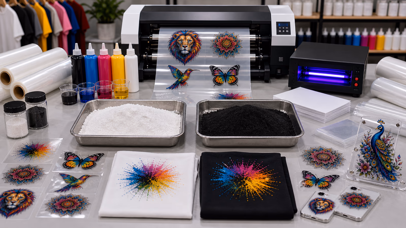 UV DTF Powder: The Battle of White vs Black, China UV DTF AB Paper, UV Magic Decal Factory, china
