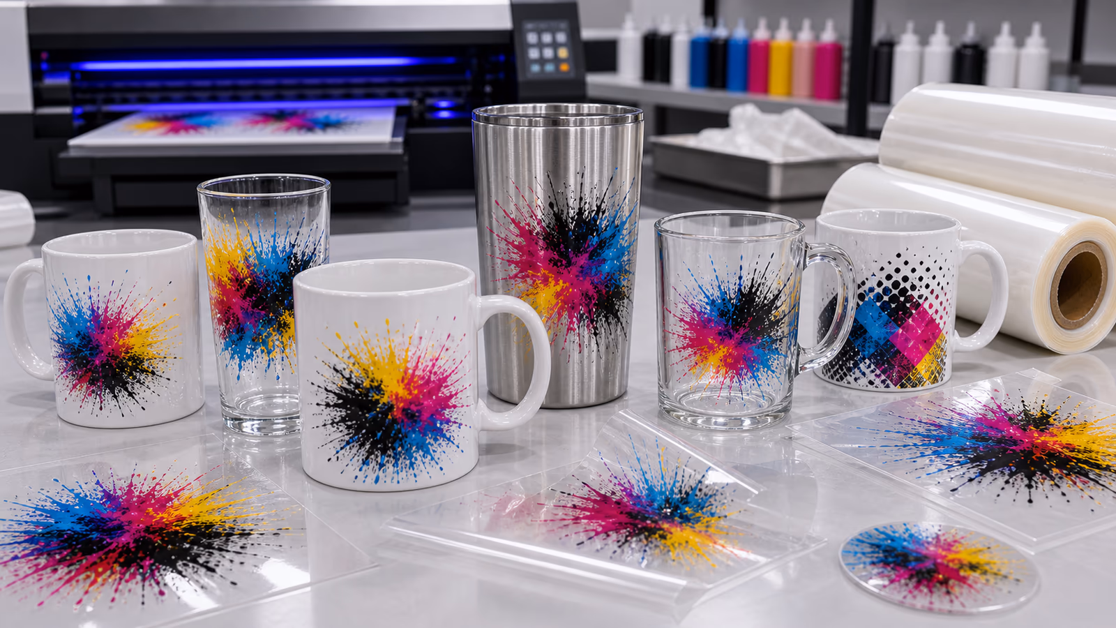 Printing Perfection: Can UV DTF Transfers Be Used on Cups? UV DTF AB Film Factory, UV DTF PET Paper Supplier, china